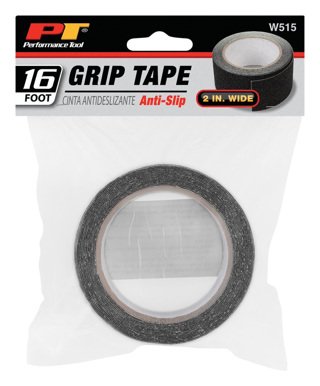 Performance Tool Grip Tape, Black, 2 Inch Width X 16 Foot Length, Roll – W515