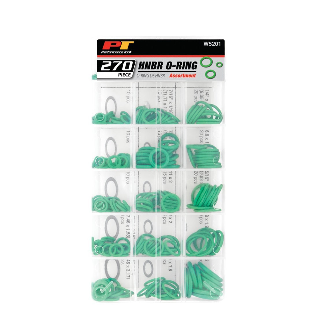 Performance Tool O-Ring Assortment, Hydrogenated Nitrile Butadiene Rubber – W5201
