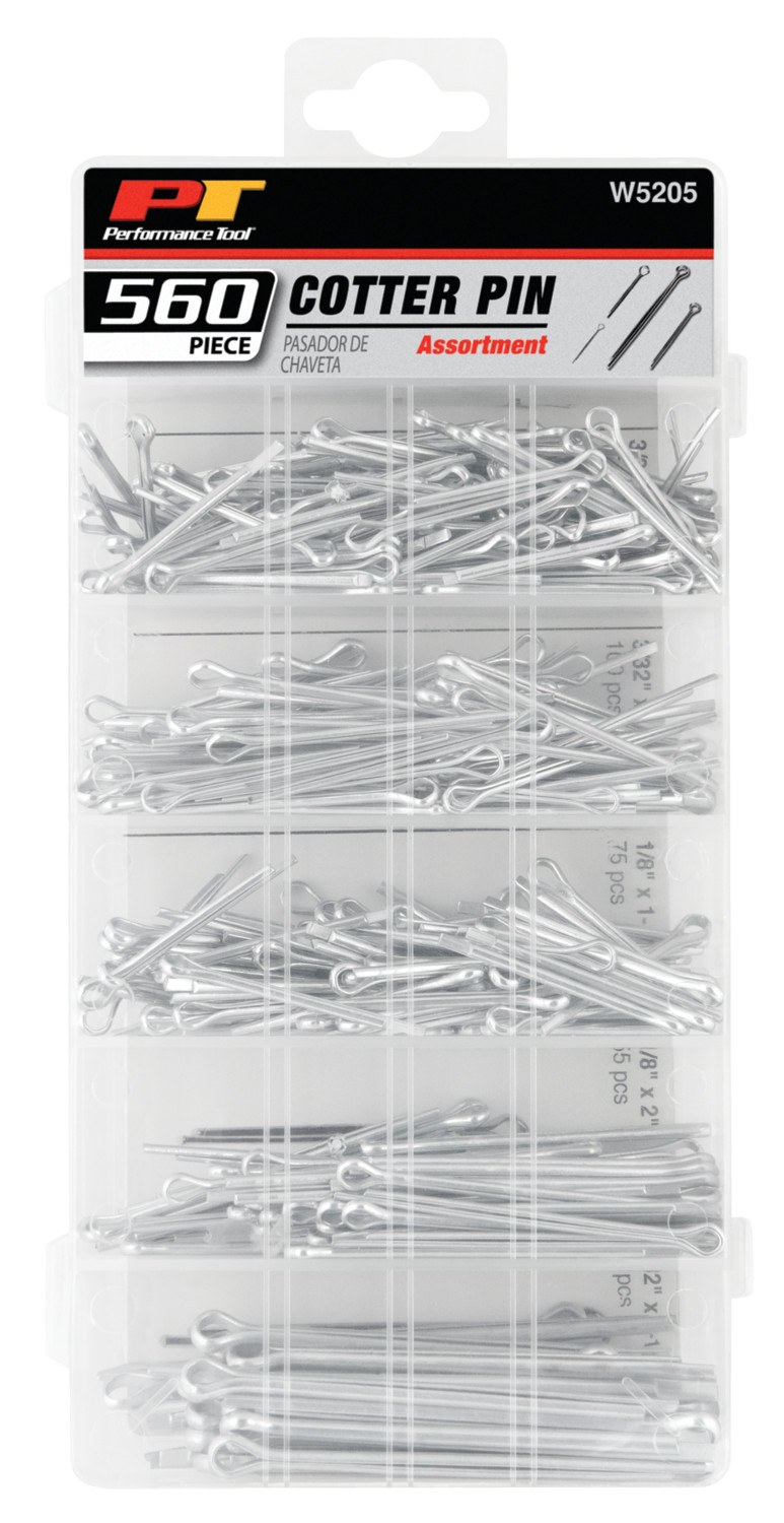Performance Tool Cotter Pin Assortment, Steel – W5205