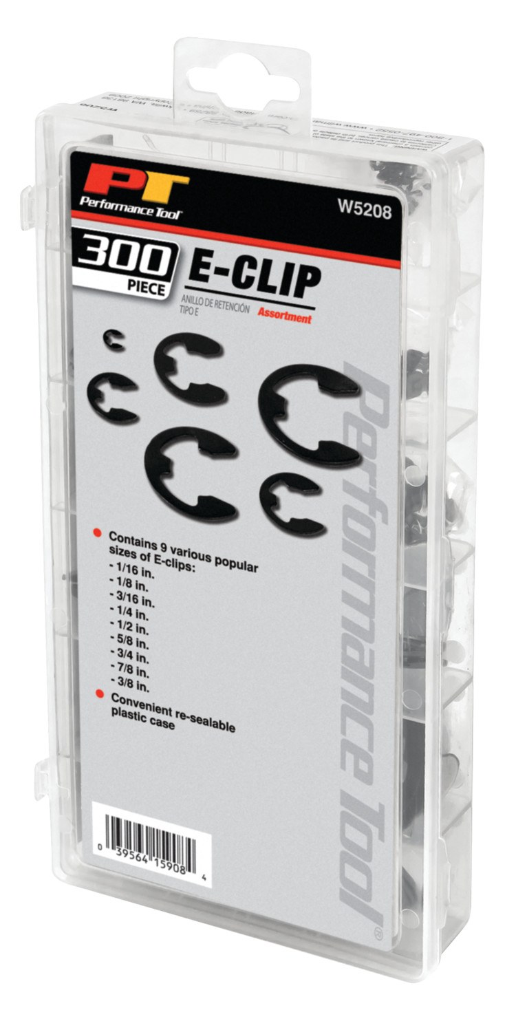 Performance Tool E-Clip Assortment, Steel – W5208