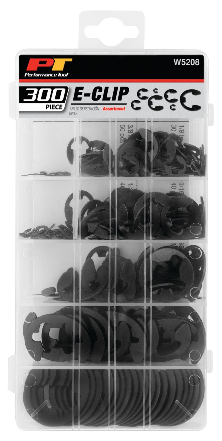 Performance Tool E-Clip Assortment, Steel – W5208