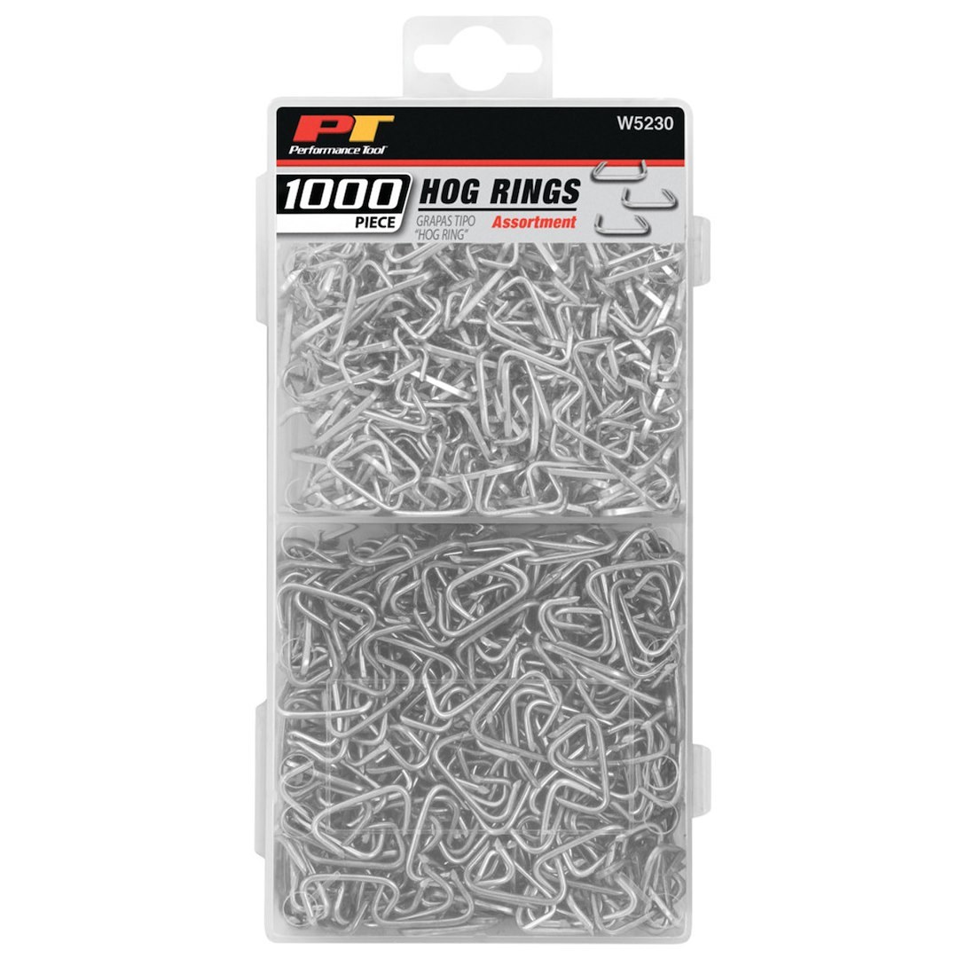 Performance Tool Hog Ring, Carbon Steel, 1000 Pieces – W5230