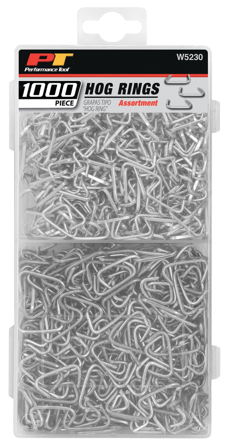 Performance Tool Hog Ring, Carbon Steel, 1000 Pieces – W5230