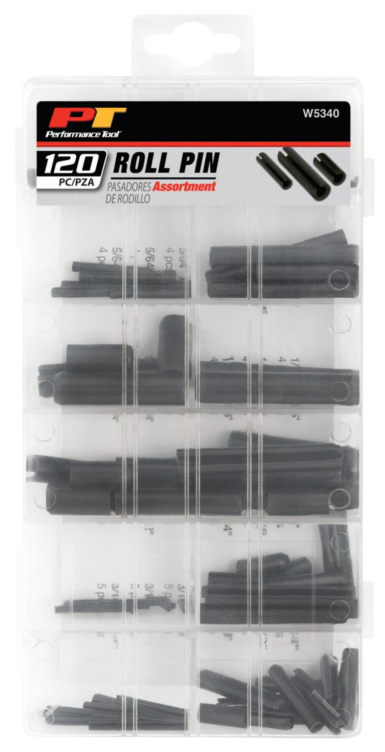 Performance Tool Roll Pin Assortment, Steel – W5340
