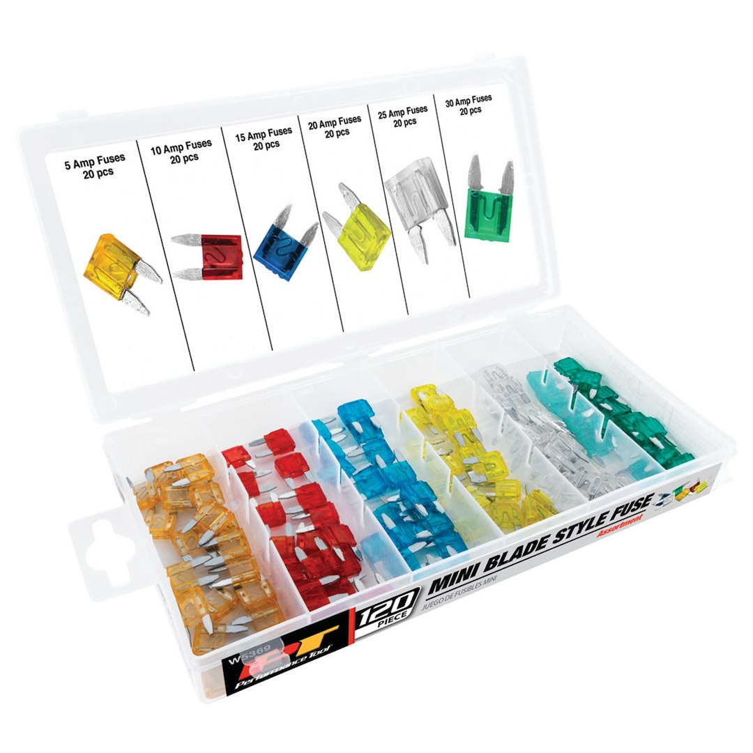 Performance Tool Fuse Assortment, Mini Blade Fuse – W5369