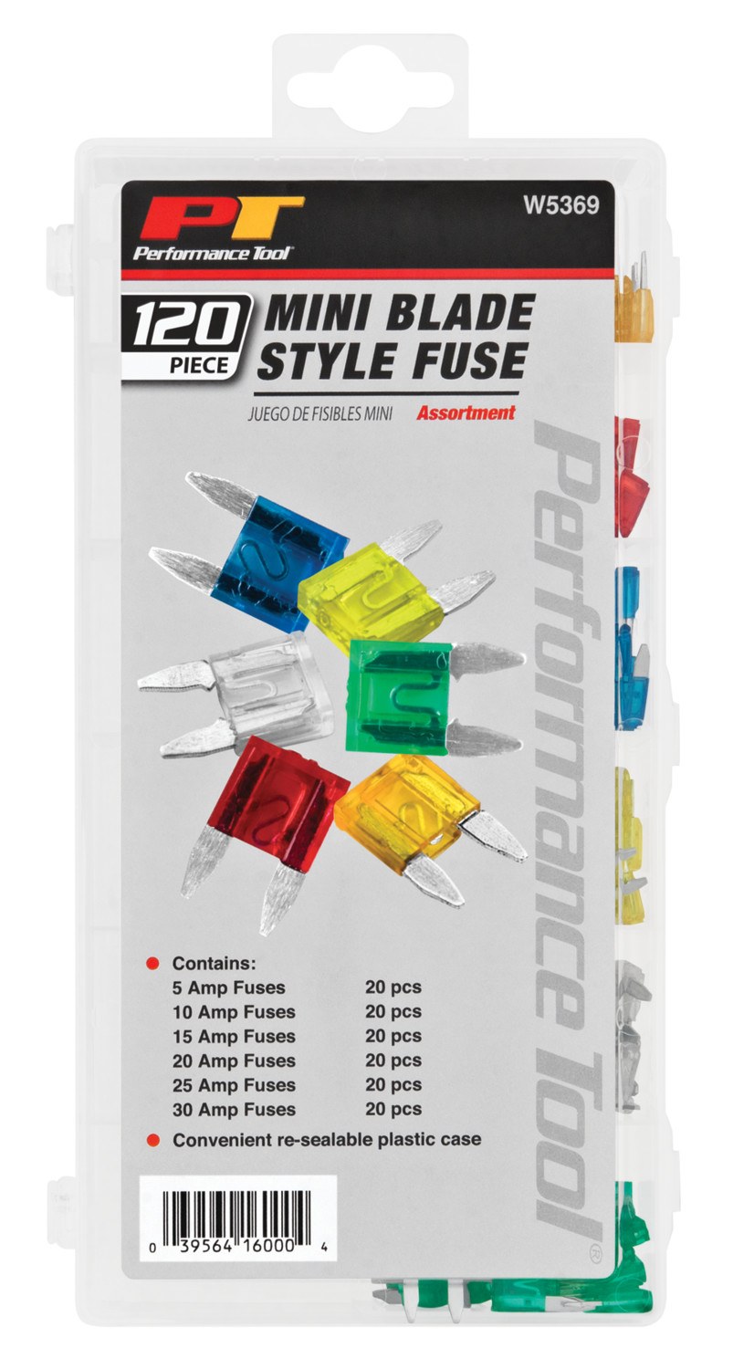Performance Tool Fuse Assortment, Mini Blade Fuse – W5369