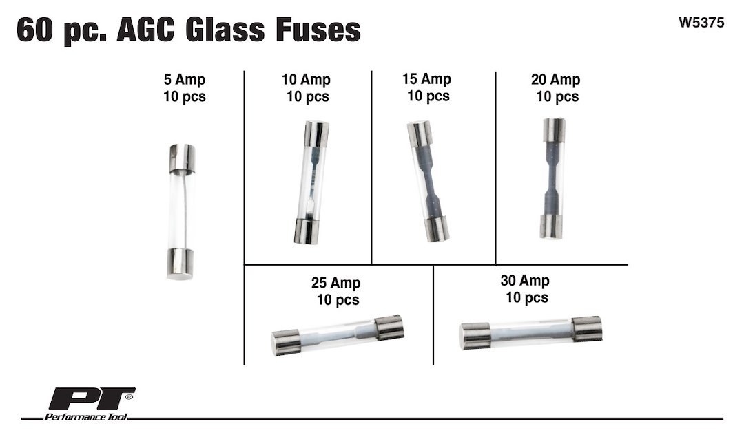 Performance Tool Fuse Assortment, Agc Glass Fuse – W5375