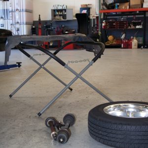 Performance Tool Work Stand, Use to Hold Large Parts Such as Bumpers/ Hoods/ Doors/ Fenders/ Glass, Adjustable, 500 Pound Capacity – W54024