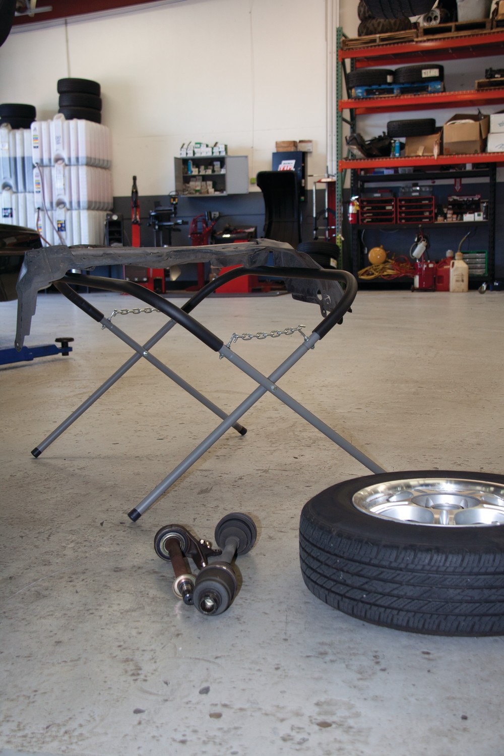 Performance Tool Work Stand, Use to Hold Large Parts Such as Bumpers/ Hoods/ Doors/ Fenders/ Glass, Adjustable, 500 Pound Capacity – W54024