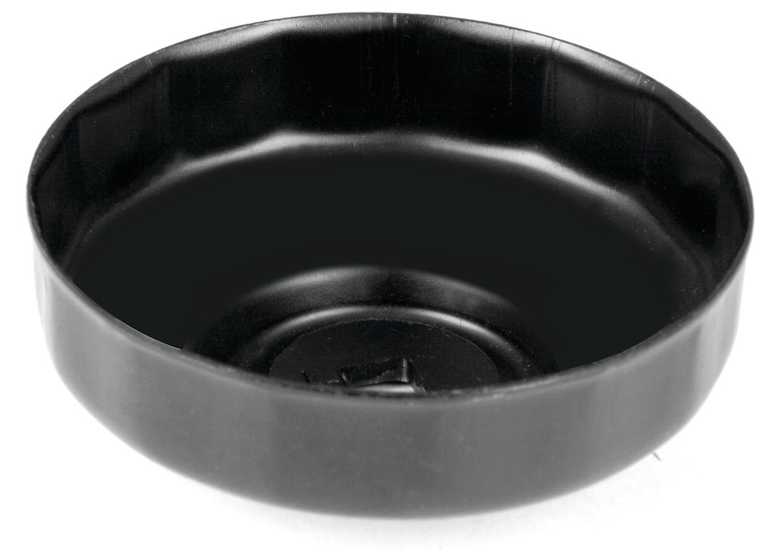 Performance Tool Oil Filter Wrench, Fits Multiple Brands of Oil Filters, Cap Type, 90 Millimeter Size, 3/8 Inch Drive, Black, Steel – W54070