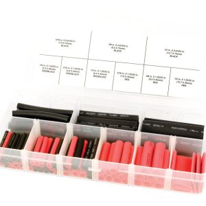 Performance Tool Heat Shrink Tubing Assortment, Polyolefin Tubing, With Storage Case, Total of 106 Pieces – W541
