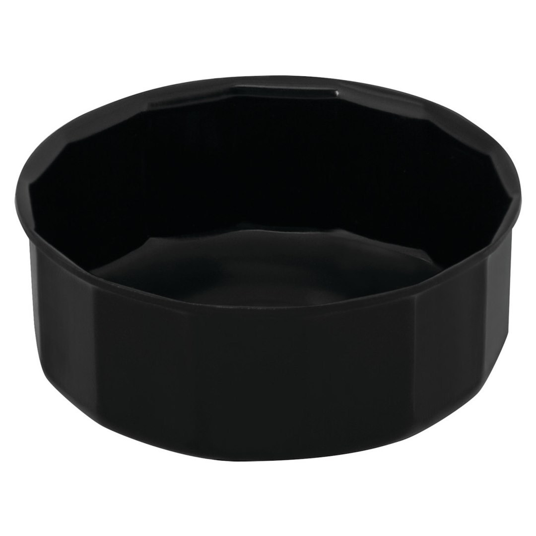 Performance Tool Oil Filter Wrench, Fits Multiple Brands of Oil Filters, Cap Type, 68 Millimeter Size, 3/8 Inch Drive, Black, Steel – W54110