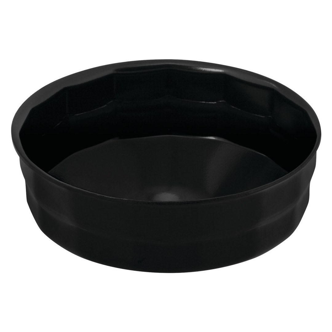 Performance Tool Oil Filter Wrench, Fits Multiple Brands of Oil Filters, Cap Type, 80/82 Millimeter Size, 3/8 Inch Drive, Black, Steel – W54114
