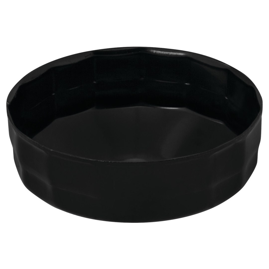 Performance Tool Oil Filter Wrench, Fits Multiple Brands of Oil Filters, Cap Type, 75/77 Millimeter Size, 3/8 Inch Drive, Black, Steel – W54116