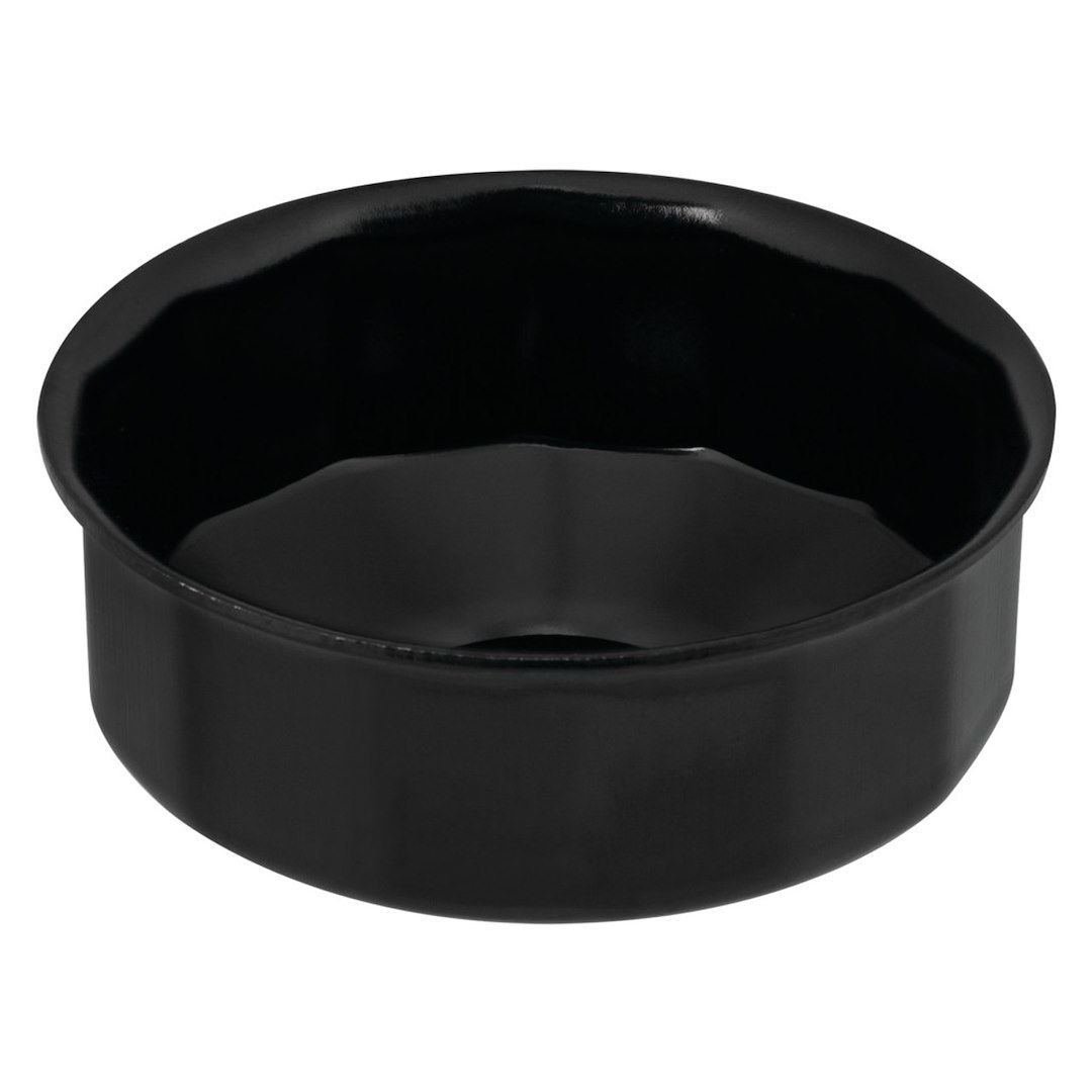 Performance Tool Oil Filter Wrench, Fits Multiple Brands of Oil Filters, Cap Type, 65 Millimeter Size, 3/8 Inch Drive, Black, Steel – W54117