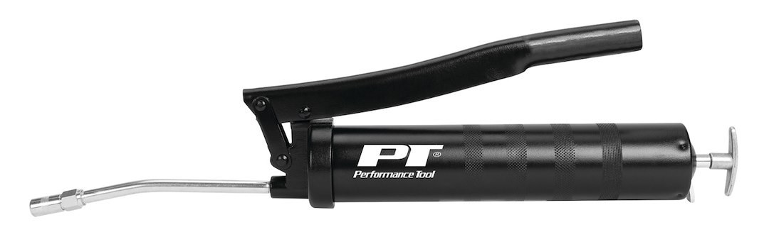 Performance Tool Grease Gun, Use with 14 Ounce Grease Cartridge, Chrome Plated Lever Action Arm, 6000 PSI Working Pressure – W54203
