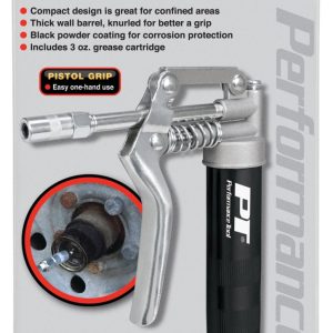 Performance Tool Grease Gun, Use with 3 Ounce Grease Cartridge, Chrome Plated Arm, 4500 PSI Working Pressure/ with 3 Ounce Grease Cartridge – W54205