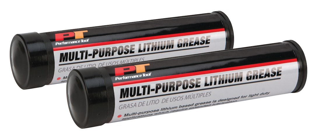 Performance Tool Multi Purpose Grease, Lithium Based Grease, Set of 2, 3 Ounce Cartridge – W54206