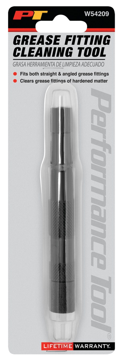 Performance Tool Grease Fitting Cleaning Tool, Fits Straight and Angled Grease Fittings – W54209