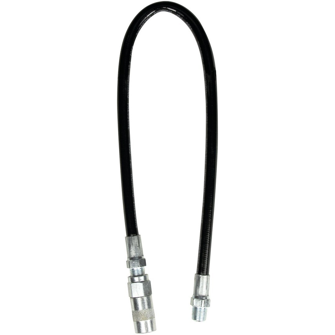 Performance Tool Grease Gun Hose, For Use with Hand/ Air Powered Grease Guns, 1/8 Inch NPT X 18 Inch Length, 4500 PSI Working Pressure – W54211
