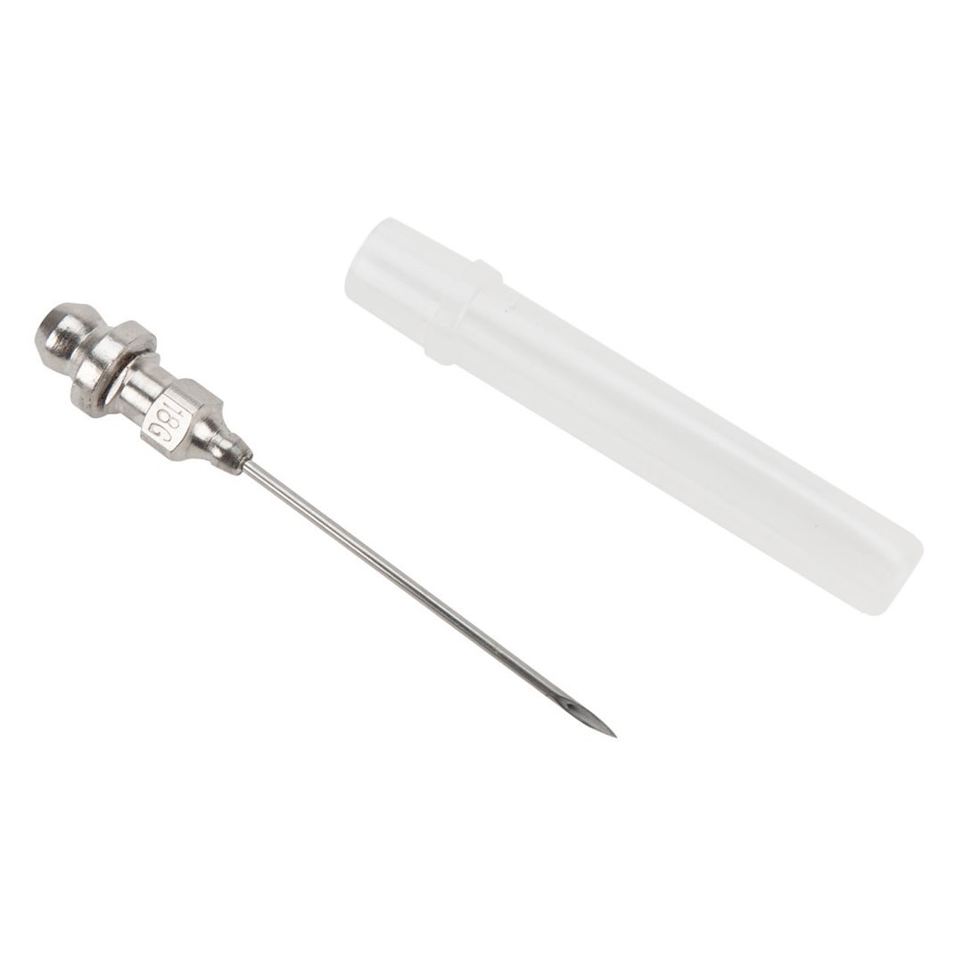 Performance Tool Grease Gun Adapter Needle, Use with Hand Operated Grease Guns, 18 Gauge Needle, Stainless Steel, With Protective Cover – W54213