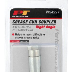 Performance Tool Grease Gun Coupler, Use with Most Hand Operated Grease Guns, Right Angle – W54227