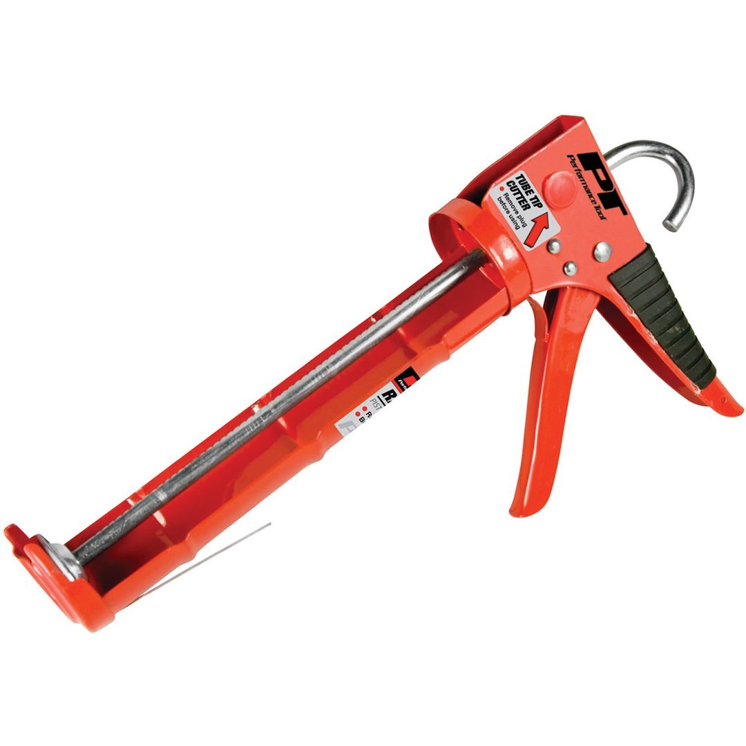 Performance Tool Caulk Gun, Cartridge Type, Manual Operation, Red – W54250