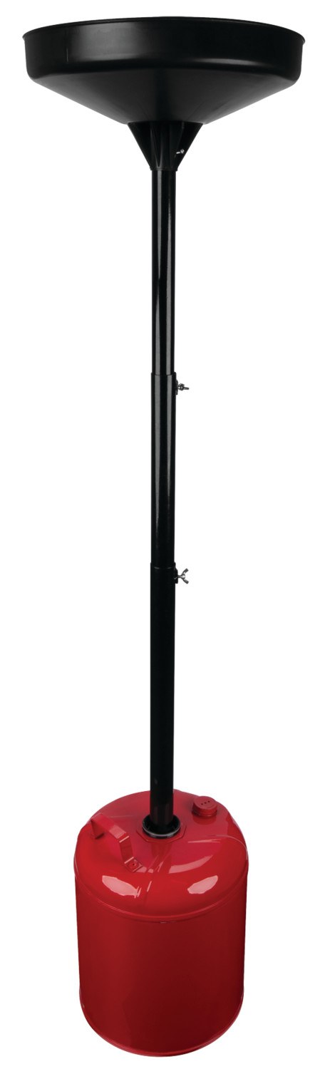 Performance Tool Drain Pan, 5 Gallon Capacity, 13-1/2 Inch Funnel Diameter, 40-1/2 to 60 Inch Telescopic Tube Height – W54282