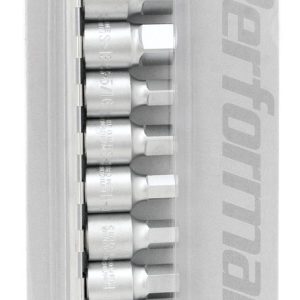 Performance Tool Socket Set, Drain Plug, Chrome Vanadium Steel – W54287