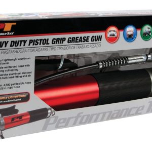 Performance Tool Grease Gun, Use with 14 Ounce Grease Cartridge, Pistol Grip Arm, Aluminum Anodized Barrel – W54291