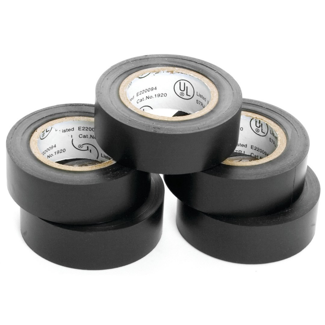 Performance Tool Electrical Tape, Used for Electrical Cable Insulation/ Electrical Wire Bundling, Roll, 3/4 Inch Width X 30 Foot Length, Black – W548
