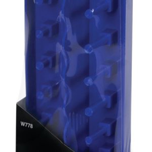 Performance Tool Socket Storage Rail, 3/8 Inch Drive Socket, Holds Up to 30 Metric Size Sockets, Blue, Single – W778