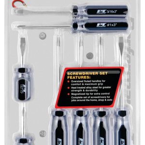 Performance Tool Screwdriver, Slotted/ Phillips/ Star, #1 X 3 Inch/ #2 X 1 1/2 Inch/ #2 X 4 Inch Phillips – W80008