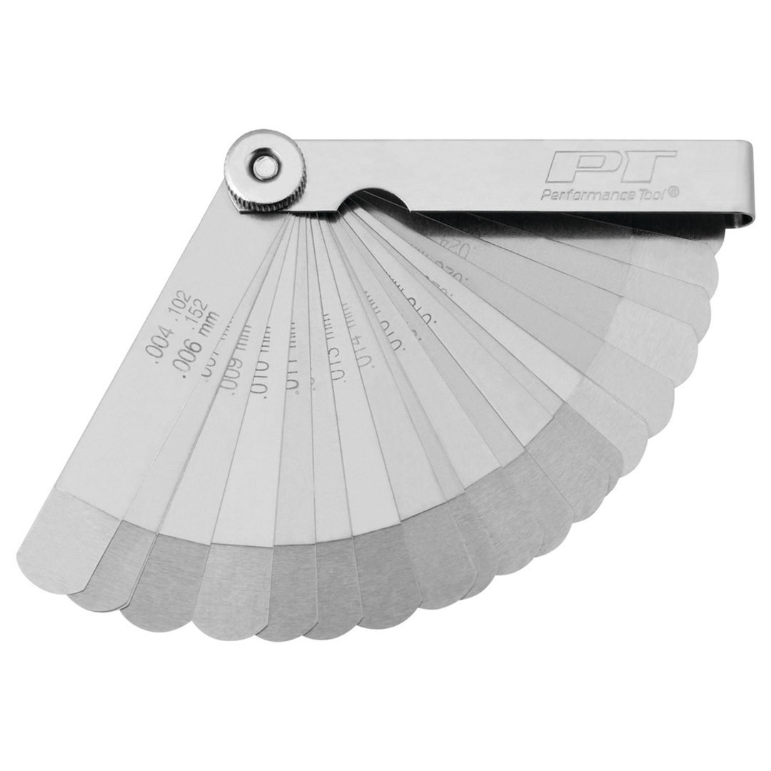 Performance Tool Feeler Gauge, 22 Blades/ 0.004 to 0.025 Inch and 0.006 to 0.027 Millimeter – W80524