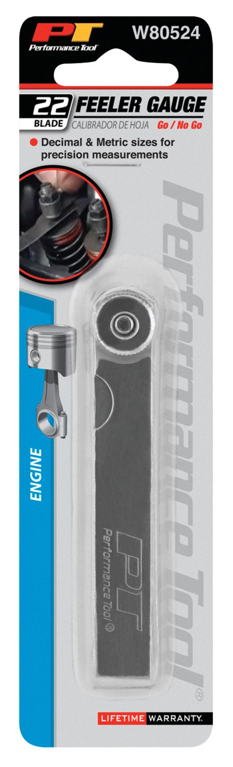 Performance Tool Feeler Gauge, 22 Blades/ 0.004 to 0.025 Inch and 0.006 to 0.027 Millimeter – W80524