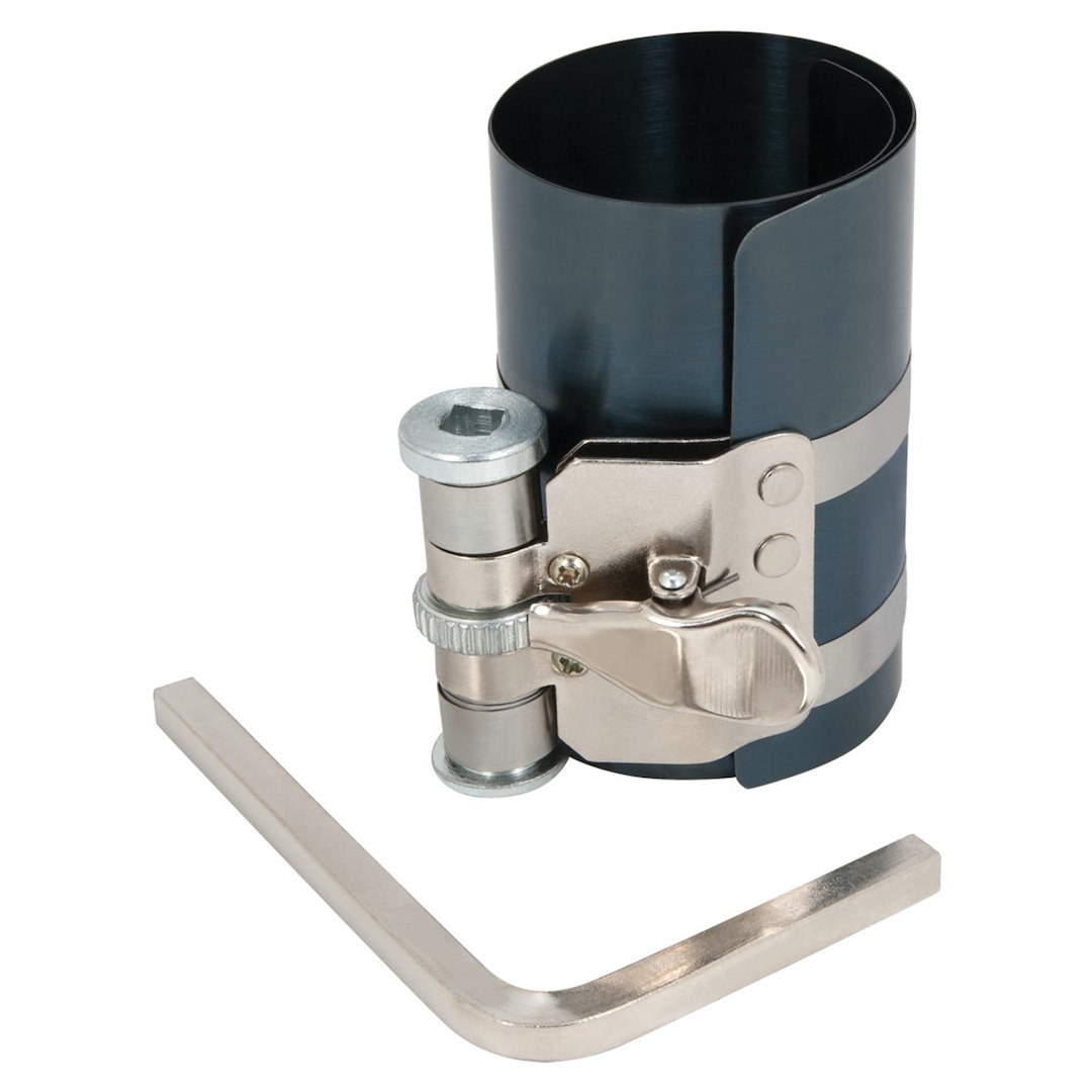 Performance Tool Piston Ring Compressor, Adjustable, 2-1/8 to 5 Inch Diameter – W80572