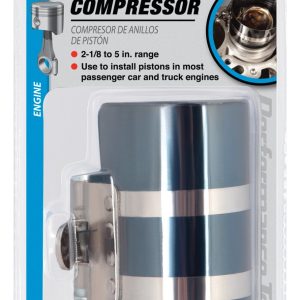 Performance Tool Piston Ring Compressor, Adjustable, 2-1/8 to 5 Inch Diameter – W80572