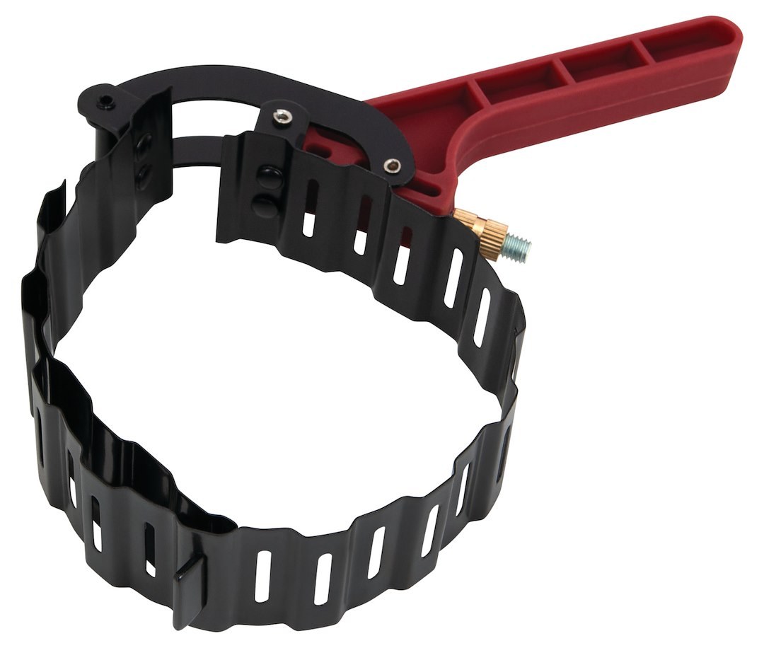 Performance Tool Piston Ring Compressor, Adjustable, 3 Inch to 5 Inch Pistons, Red/ Black – W80574