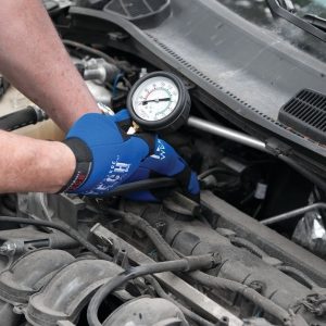 Performance Tool Compression Tester, 0 to 300 PSI Pressure Range, 11 Inch Rubber Hose Length – W80579