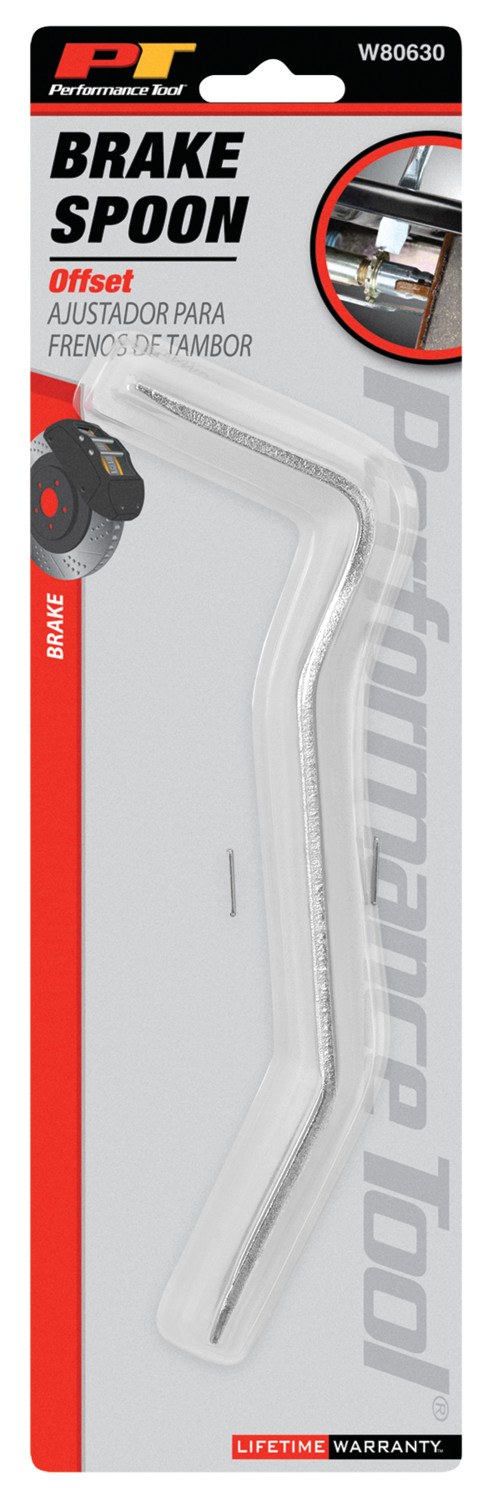 Performance Tool Brake Adjusting Tool, Use to Adjust Clearance Between Drum Brake and Brake Shoe, Universal Offset, Forged Steel – W80630