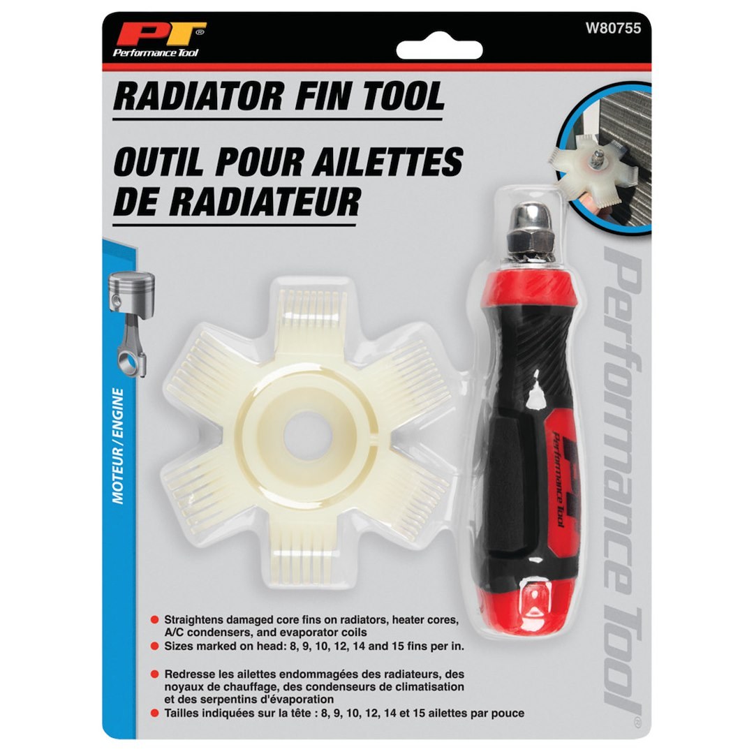 Performance Tool Fin Straightener, Use to Straighten Damaged Fins and Clean Bugs on Radiators/ Heater Cores/ AC Condensers/ Evaporator Coils – W80755