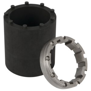 Performance Tool Spindle Nut Socket, For Trucks with 10-1/2 and 11-1/2 Full Floating Rear Axles, 9 Slot 2-3/4 Inch, 1/2 Inch Drive, Black – W83006