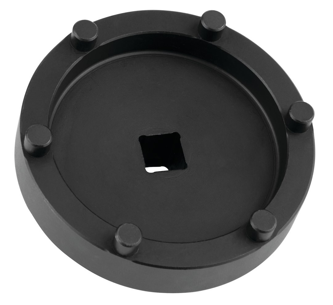 Performance Tool Spindle Nut Socket, 6 Lug, 3/8 Inch Drive, Black, Chrome Moly Alloy Steel – W83009