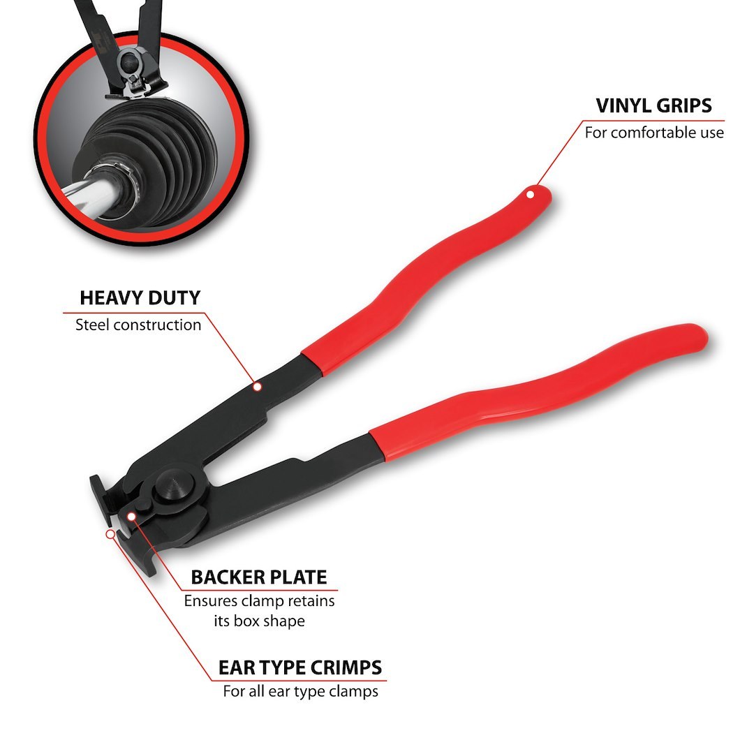 Performance Tool Axle CV Joint Banding Tool, Use to Crimp and Flatten Clamps on Ear Type CV Joint Boot Clamps – W83013