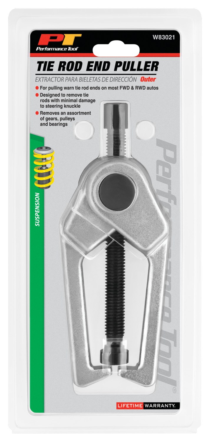 Performance Tool Tie Rod Removal/ Installation Tool, Use to Pull Worn Tie Rod Ends on Most FWD and RWD Vehicles, Steel – W83021