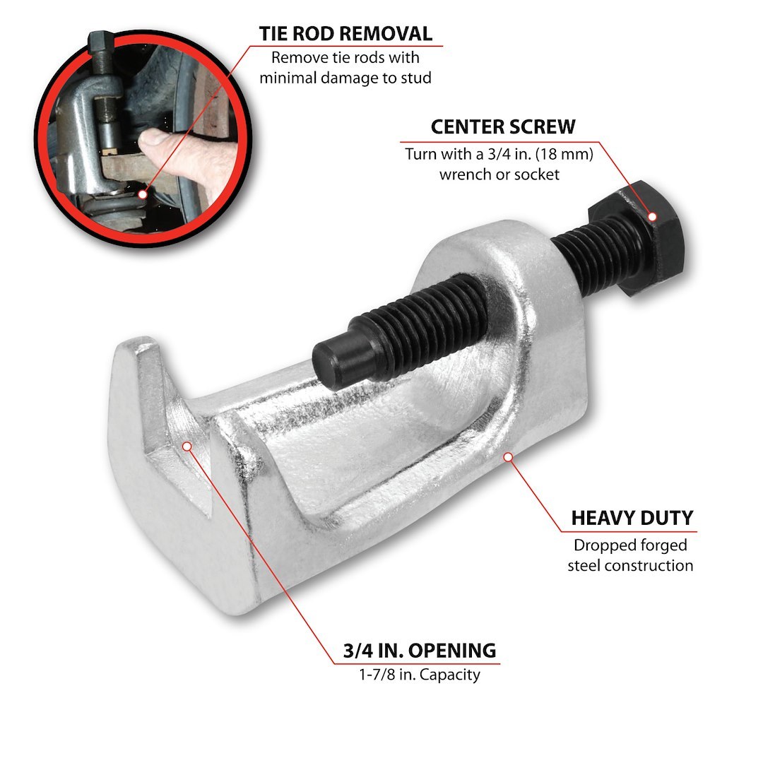 Performance Tool Tie Rod Removal/ Installation Tool, Use to Remove and Prevent Damage to the Tie Rod Studs – W83025
