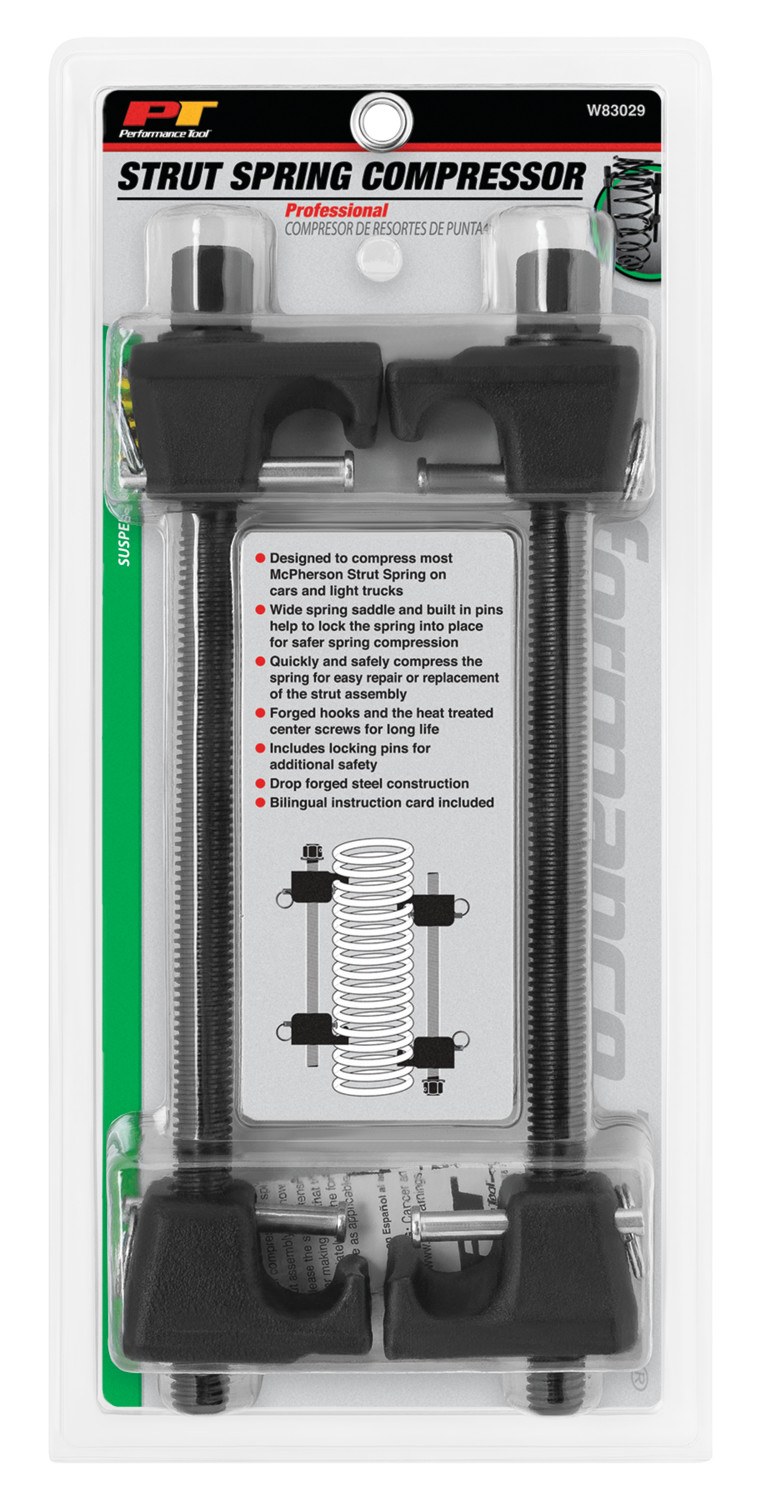 Performance Tool Coil Spring Compressor, Macpherson, With Locking Pins, Set of 2 – W83029