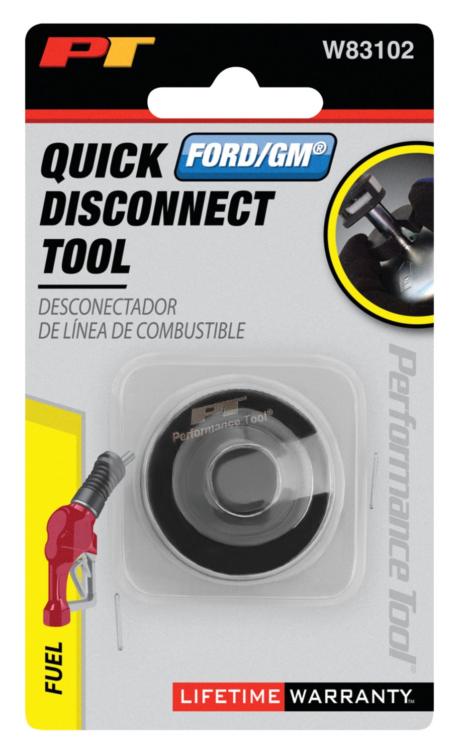 Performance Tool Fuel Line Disconnect Tool, Use to Separate Quick Disconnect Fittings on Fuel Line/ Transmission Cooler Line, Cap, Single – W83102