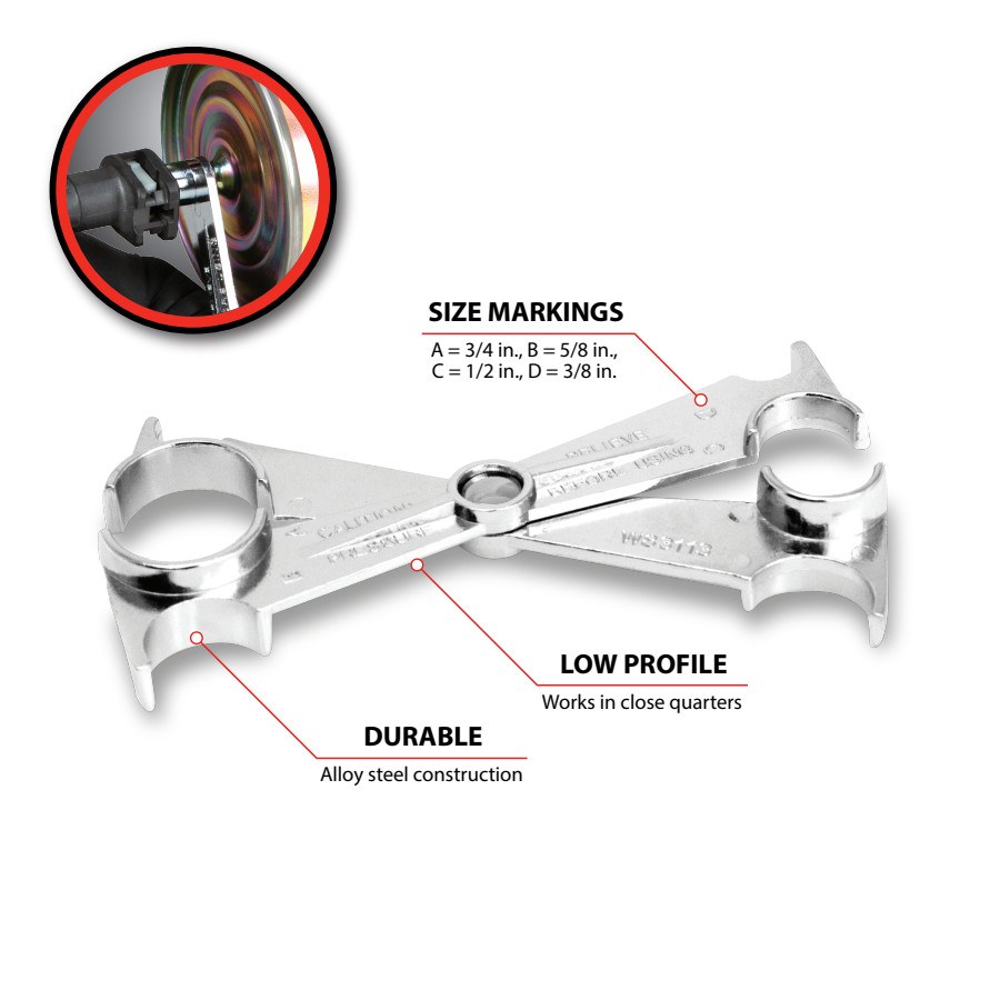 Performance Tool Fuel Line Disconnect Tool, Use to Separate Spring Coupling Fittings on Fuel Lines and Air Conditioning Lines, Scissor – W83113