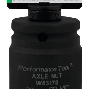 Performance Tool Socket, 30 Millimeter, Metric, Wheel Drive Axle Nut Socket, 12 Point, Chrome Moly Steel, Single – W83178